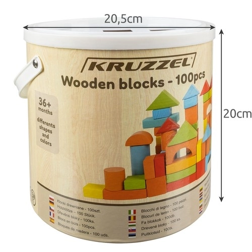 Drvene kocke - 100 kom. Kruzzel 22666