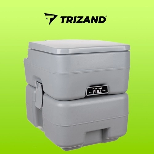Trizand 24498 Prijenosna Kamping Toaleta 20 + 12 l, siva