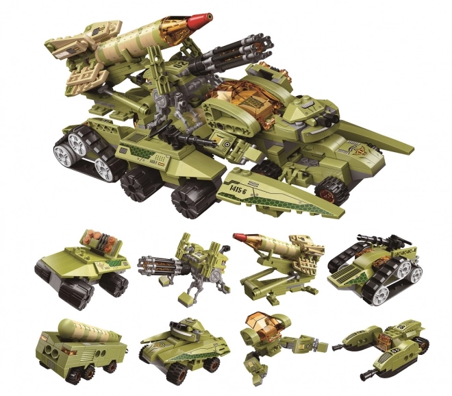 Qman Thunder Expedition Battle Car 1415 set 8v1