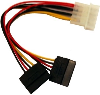 Napajajući kabel MOLEX na 2× SATA, 0,15 m