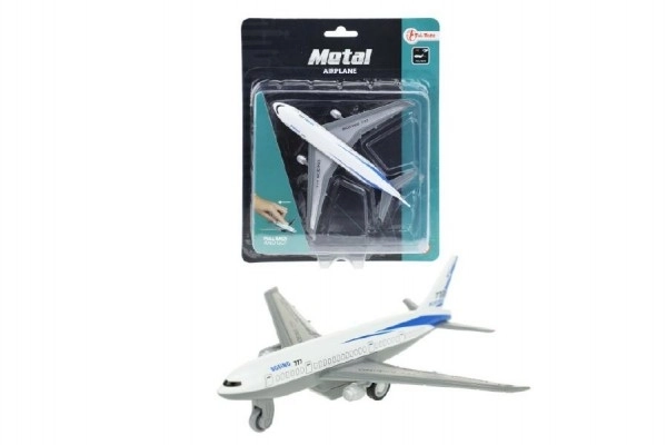 Metalni avion 14cm s povratnim mehanizmom na kartici