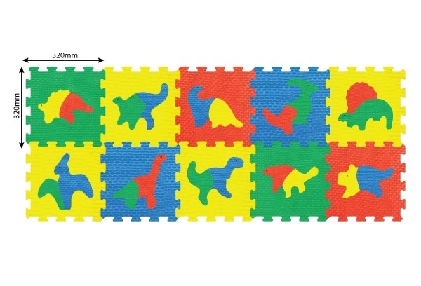 Šareni pjenasti puzzle s dinosaurima - 10 komada