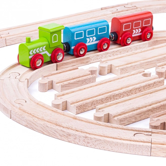 Bigjigs Rail Drvene tračnice set 24 dijelova