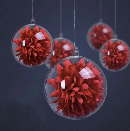 Prozirni ukrasi 10cm - set 5kom Ruhhy 22276
