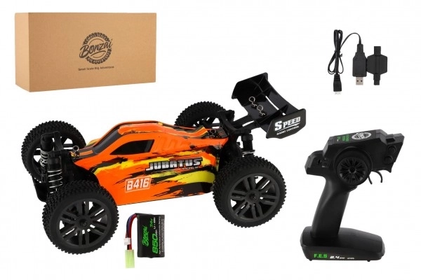 Automobil RC Buggy Bonzai Jubatus terenski 30cm plast 2,4GHz na baterije + 2x dodatni paket u kutiji 40x14x21 – Narančasta