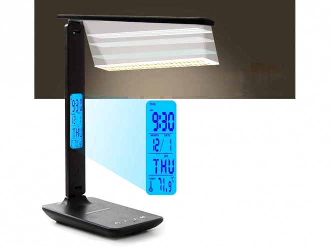Moderna školska stolna lampa s USB i Qi punjačem