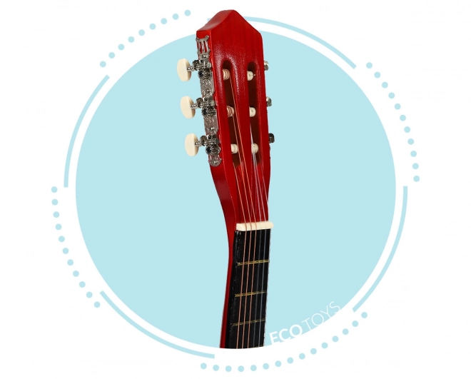 Dječja gitara, velika, klasična, drvena, 6 struna, ECOTOYS