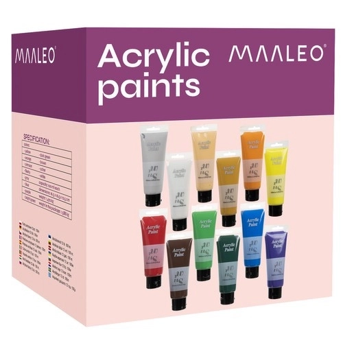Akrilne boje 12 kom. 100 ml Maaleo 20424