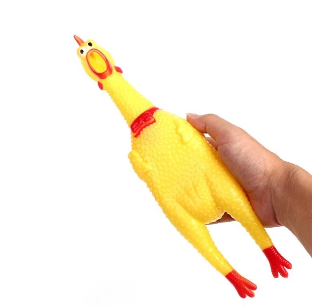 Piskajuća igračka za pse - piletina, 16 cm
