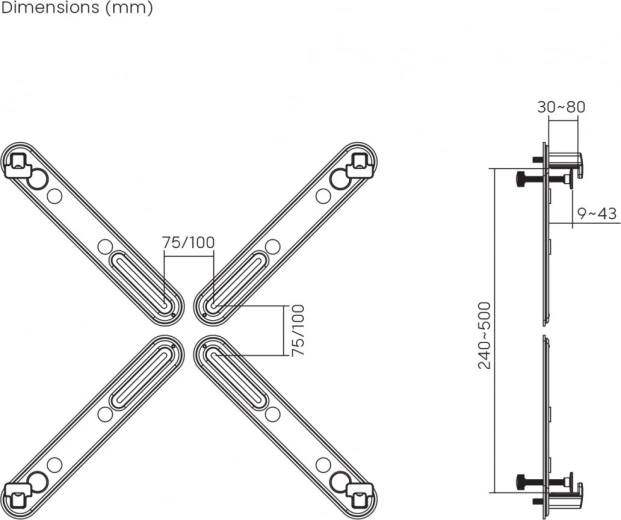 Univerzalna montaža bez VESA