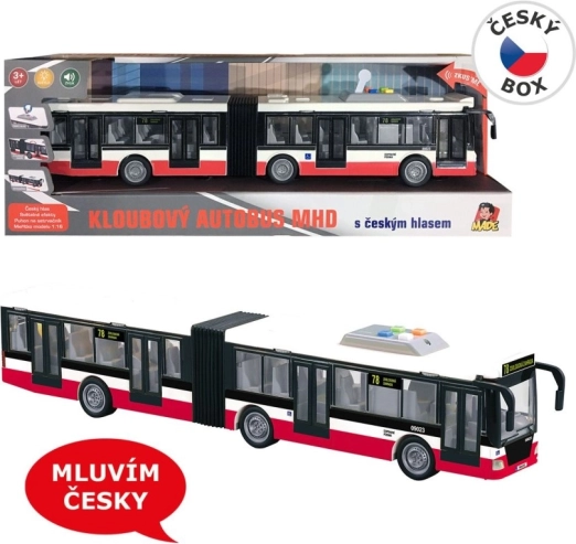 Autobus na kinetički pogon 44 cm, govori češki i najavljuje stajališta