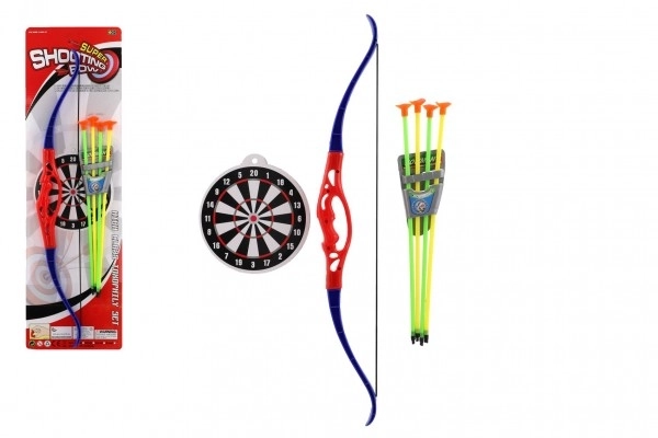 Luk+4 strelice s usisnim čašicama plast 57cm na kartonu