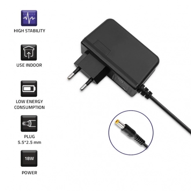 Qoltec adapter 18W 9V/2A 5.5x2.5