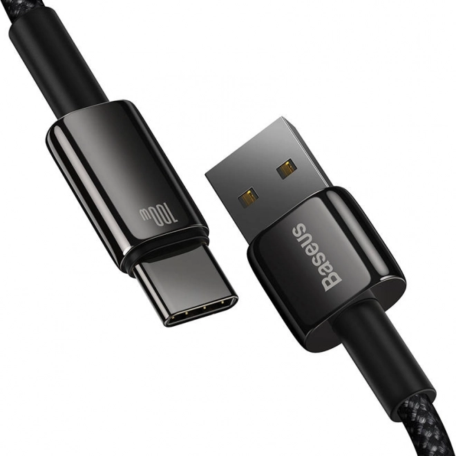 Kabel Baseus Tungsten Gold USB na USB-C, 100 W, 2 m crni