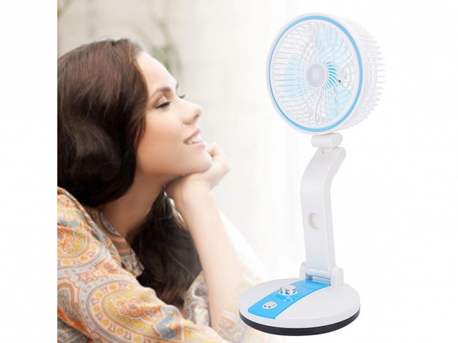 Prijenosni sklopivi ventilator s LED svjetlom i USB punjenjem