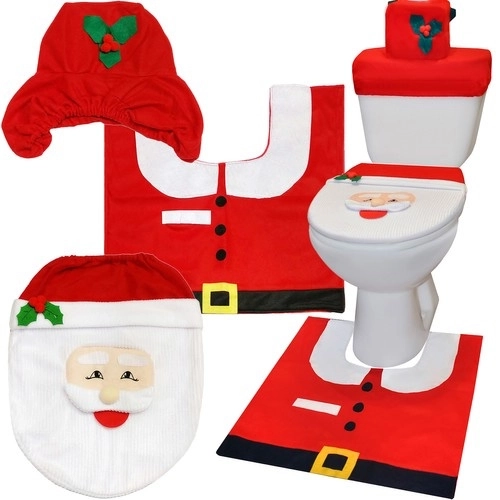 Božićni pokrov za WC s tepihom Ruhhy 22360