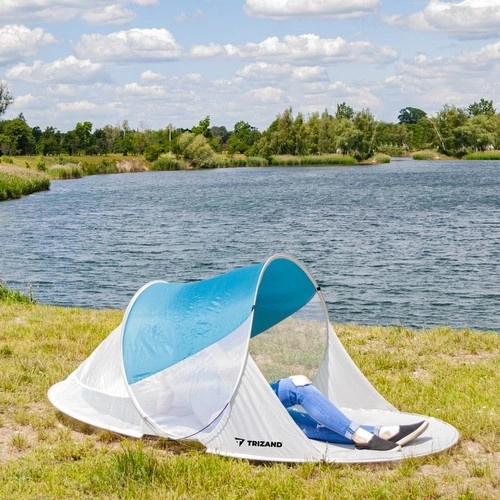 Plažni šator 220x120x90cm - tirkiz - sivi
