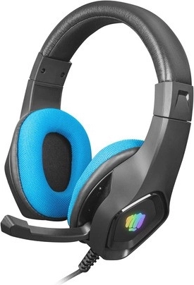Gaming slušalice FURY Phantom s RGB pozadinskim osvjetljenjem – crno‑plave