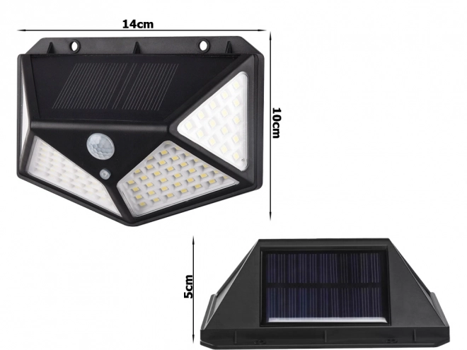 Solarnu svjetiljku s senzorom pokreta i 100 LED
