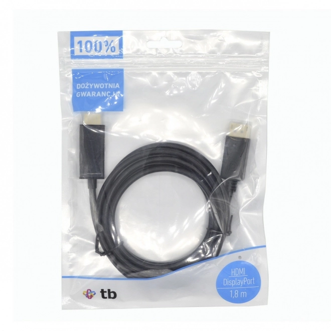 Kabel DisplayPort na HDMI 1,8m crni