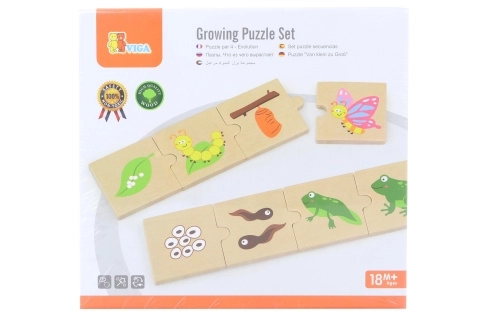 Drvene rastuće puzzle životinja i biljaka VIGA