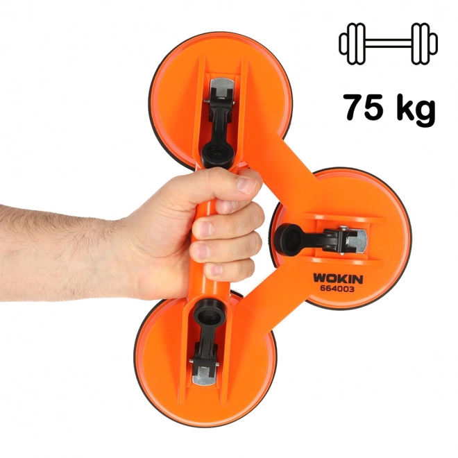 Vakuumski držač s usisnom čašom za rukovanje staklom, glaziranim pločicama 3x11,5cm 75kg