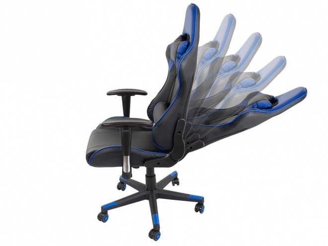 Ergonomska gaming stolica s podesivim 2D naslonima za ruke plave boje