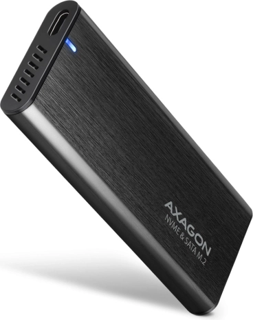 Vanjsko aluminijsko bezvijčano kućište AXAGON s USB‑C 3.2 Gen 2 za M.2 NVMe / SATA SSD
