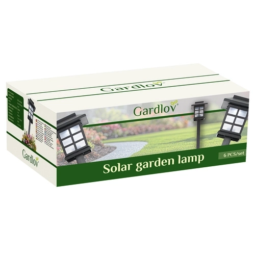 Solarne vrtne lampe LED – set 6x kućica