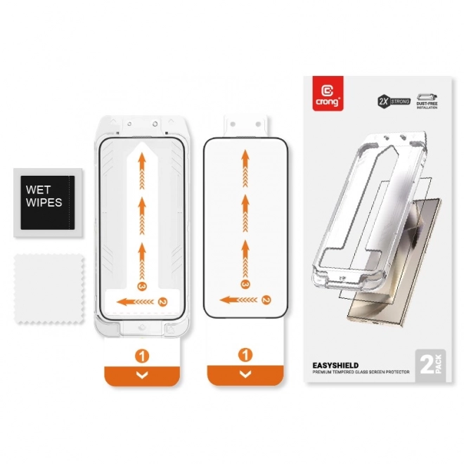 Kaljeno staklo Crong EasyShield 2-Pack - Samsung Galaxy S25+/S24+