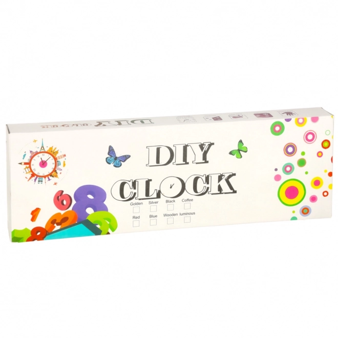 Zidni sat DIY crne, zlatne i žute boje