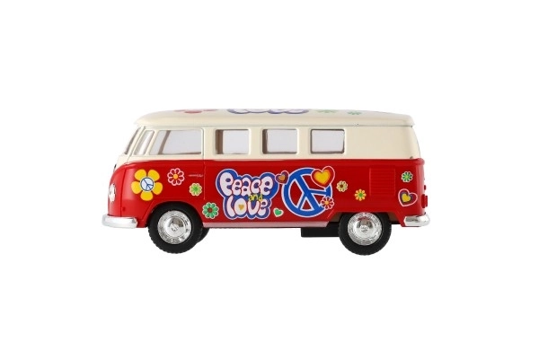 Autobus Kinsmart VW Klasični kov/plast 13 cm na povlačenje