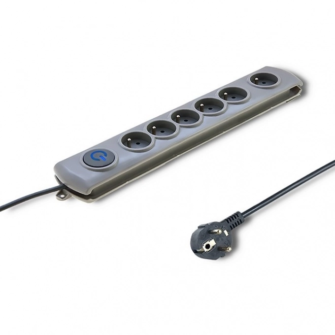 Prenaponska zaštita Quick Switch, 6 utičnica, 1,8 m, siva