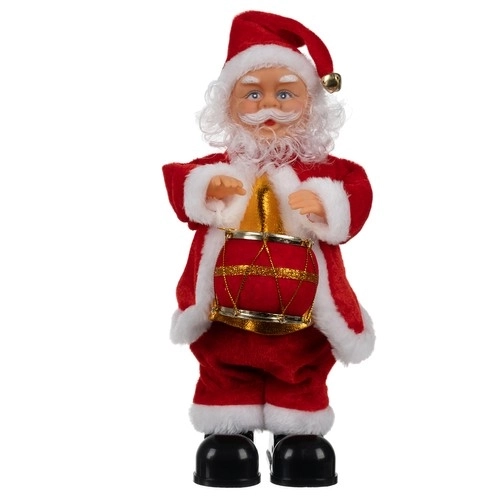 Figura Djed Božićnjak koja svira i pjeva 30 cm