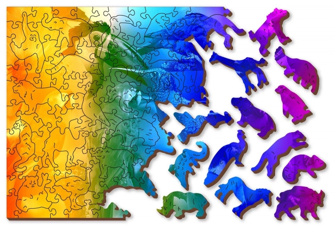 Drvene puzzle Ptičji raj 2u1