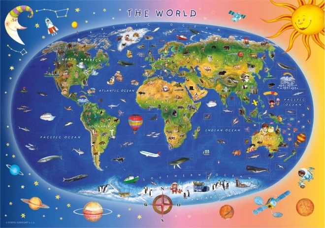 Dino dječja karta puzzle 300 XL dijelova