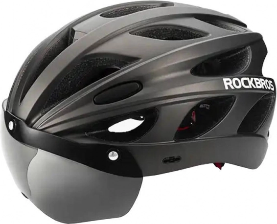 Biciklistička kaciga s naočalama Rockbros crna