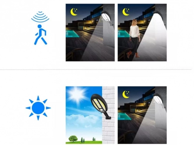 Solarna LED svjetiljka s senzorom pokreta