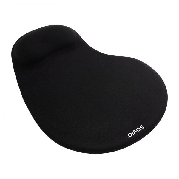 Crna ergonomska podloga za miš SAVIO