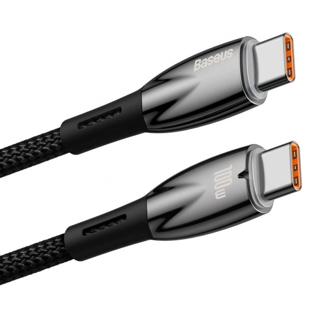 Kabel Baseus Glimmer USB-C na USB-C 100W 1m crni