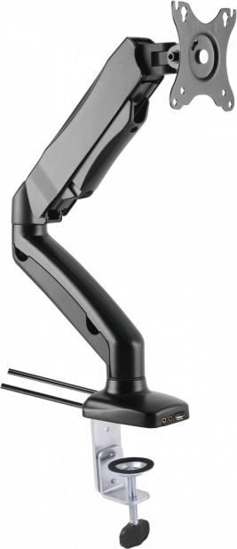 Stolna ruka za LED/LCD 13–27 inča, 6 kg, s plinskom oprugom, audio/USB