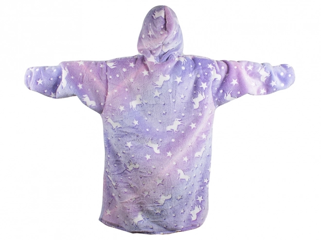 Topla oversize deka-hoodie s gustom flisom