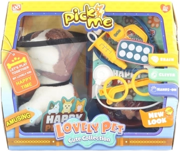 Dječji veterinarski set s plišanim psićem 18 cm