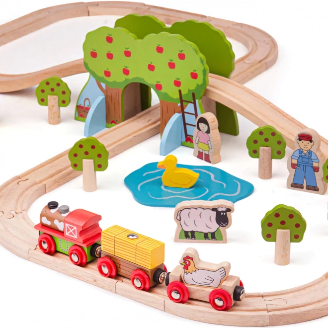 Bigjigs Rail Drvena vlakodraga farma