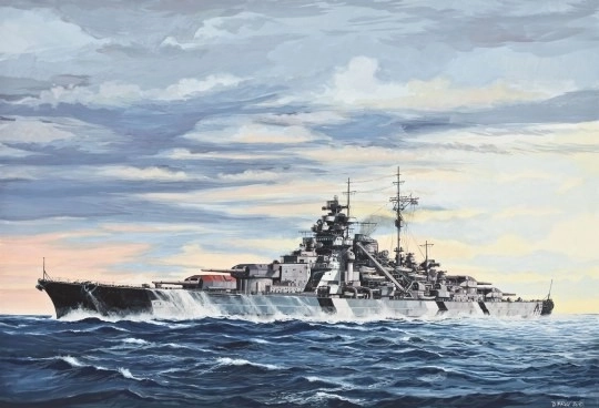 Plastični model ratnog broda Bismarck