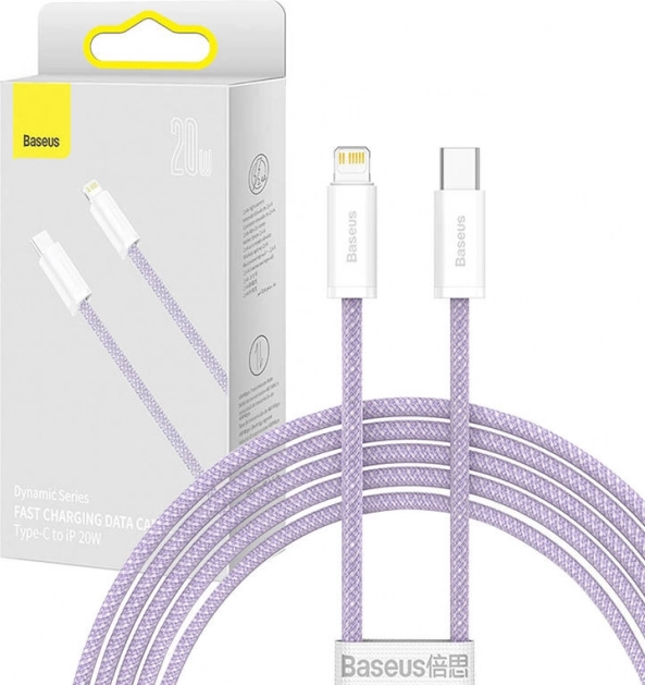 Kabel Baseus USB-C na Lightning 20W 2m ljubičasti