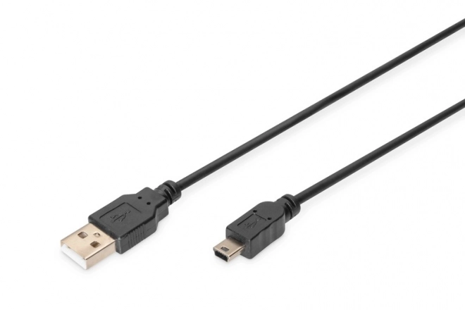 Priključni kabel USB 2.0 HighSpeed "Canon" USB tip A/miniUSB B (5 pinova) M/M crni 1m