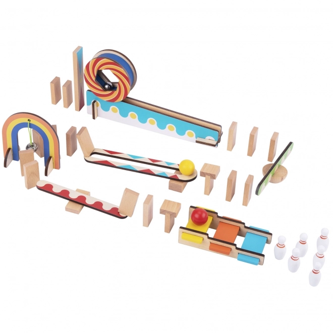 Drvene građevne kocke domino / domino puzzle Tooky Toy