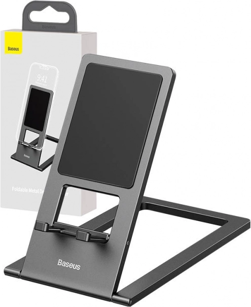 Metalni stolni stalak za telefon i tablet Baseus (sivi)