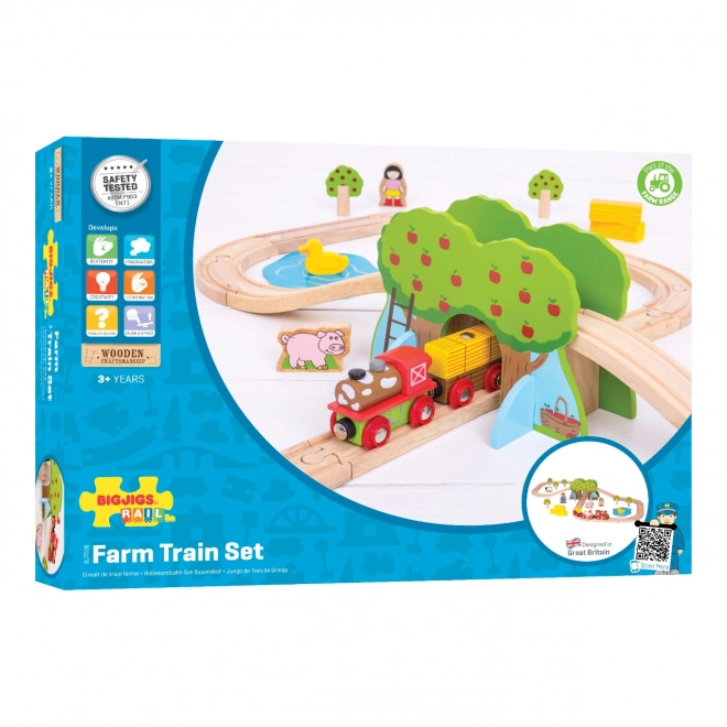 Bigjigs Rail Drvena vlakodraga farma